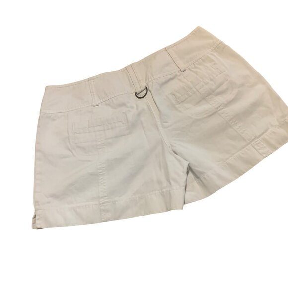 Ann Taylor LOFT Women's Shorts White Cargo Button Detail Back Pockets Sz 10 - Picture 4 of 14